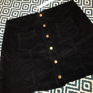 Black corduroy skirt